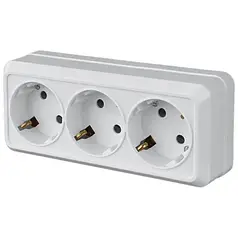 Розетка Lider LEGEND (Легенда) накладна 3-на з заземленням LRО16-739