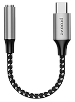 Адаптер HF AUX Proove SoundMesh Type-C to 3.5 mm Gray (ACSM00005201) UA UCRF