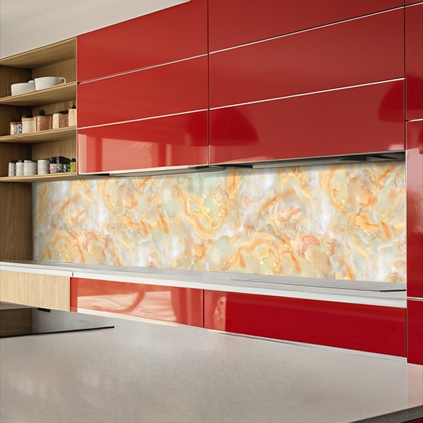 Фото панель універсальна ПЕТ, Самофіксуюча 62 х 205 см (товщина 1,2 мм) Кольоровий мармур