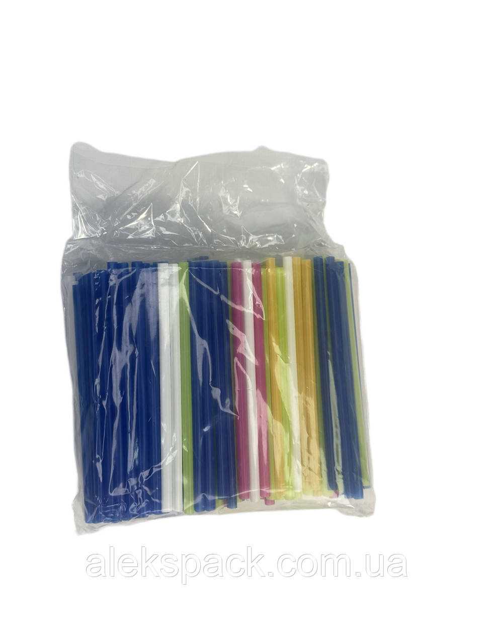 Трубочки Мікс б. Гофри 12,5 см д-4,8м 200 шт (мартіні)/100, фото 1