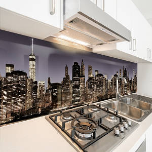 Фото панель універсальна ПЕТ, Самофіксуюча 62 х 205 см (товщина 1,2 мм) нічний мегаполіс