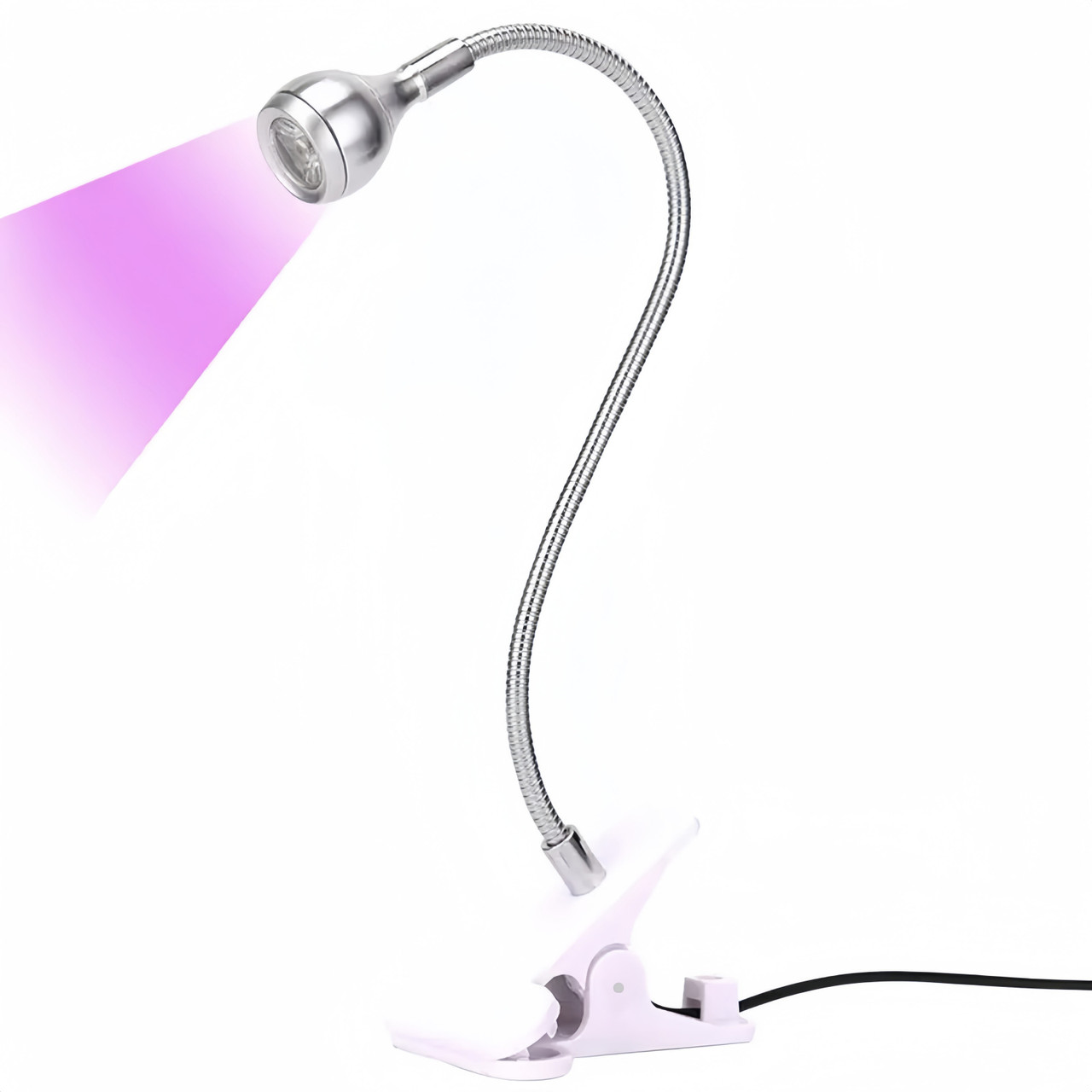 Настільна світлодіодна лампа UV/LED Tulip Clip-on (White)