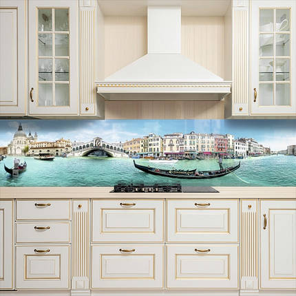 Фото панель універсальна ПЕТ, Самофіксуюча 62 х 205 см (товщина 1,2 мм) Місто на воді, фото 1