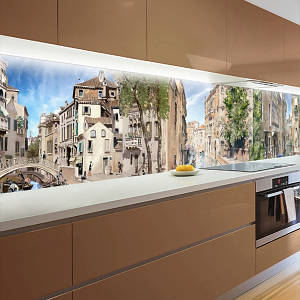 Фото панель універсальна ПЕТ, Самофіксуюча 62 х 205 см (товщина 1,2 мм) Затишні вулиці Венеції