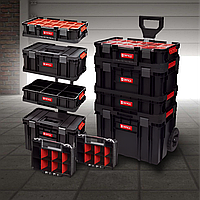 Модульна система мобільних ящиків із 6 частин Qbrick System PROMO SET I 6в1 (530x380x690мм) Чорний Польща