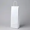 Паперовий пакет для пляшок з ручками білий 150х90х400 мм (1/уп/100шт) - 2