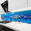 Фото панель універсальна ПЕТ, Самофіксуюча 62 х 205 см (товщина 1,2 мм) зграя дельфінів, фото 8