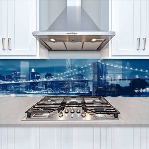 Фото панель універсальна ПЕТ, Самофіксуюча 62 х 205 см (товщина 1,2 мм) нічний міст посеред мегаполісу