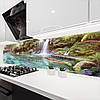 Наклейка на кухонний фартух 60 х 200 см, з захисною ламінацією, бухта з водоспадом, фото 8