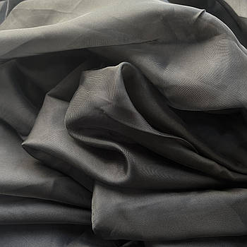 Легкий однотонний шифон на метраж чорного кольору, висота 2.8м-3м (Shi 5-36)