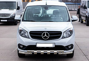 Передній захист бамперу (нерж.) на Mercedes Citan 2013-