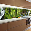 Фото панель універсальна ПЕТ, Самофіксуюча 62 х 205 см (товщина 1,2 мм) водоспад посеред лісу, фото 6
