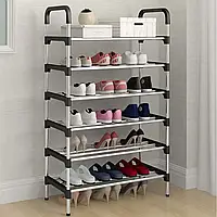 Підлогова стійка для взуття на 6 полиць 113*56*28см New shoe rack. Полиця для зберігання взуття