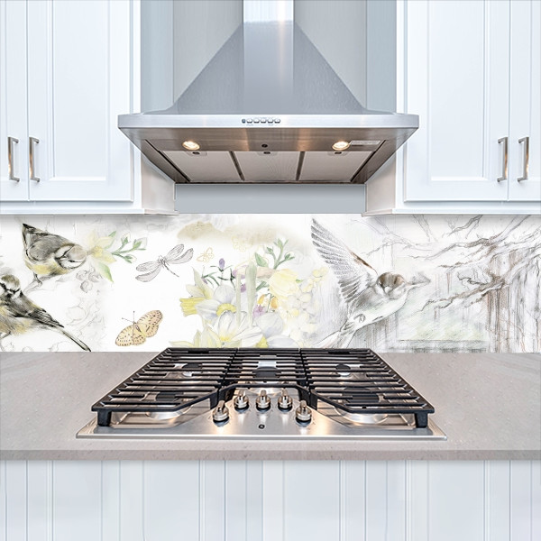 Наклейка на кухонний фартух 60 х 200 см, з захисною ламінацією, ніжна весна