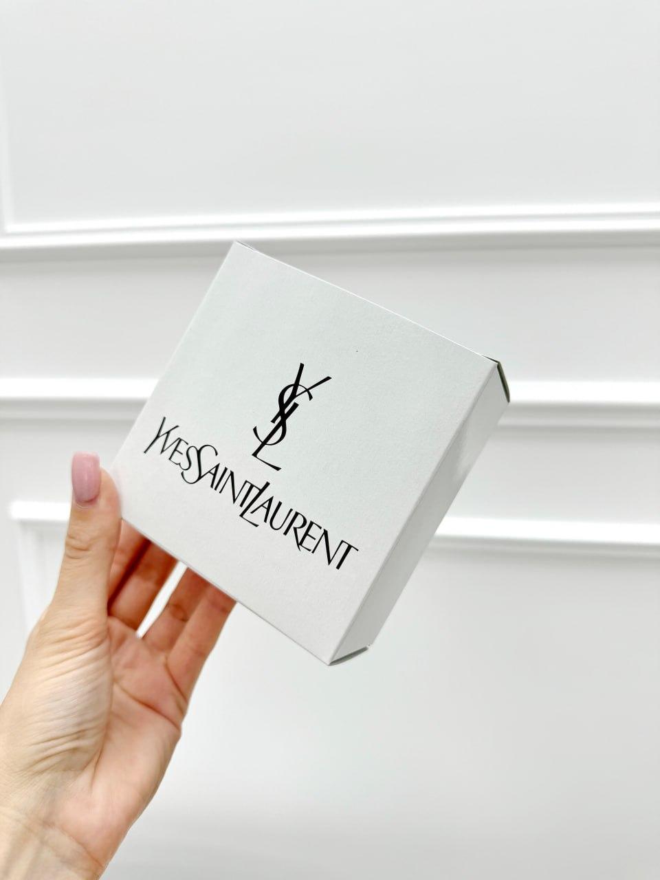 Фірмова подарункова маленька коробка Yves Saint Laurent білий Ів Сен Лоран для ременя