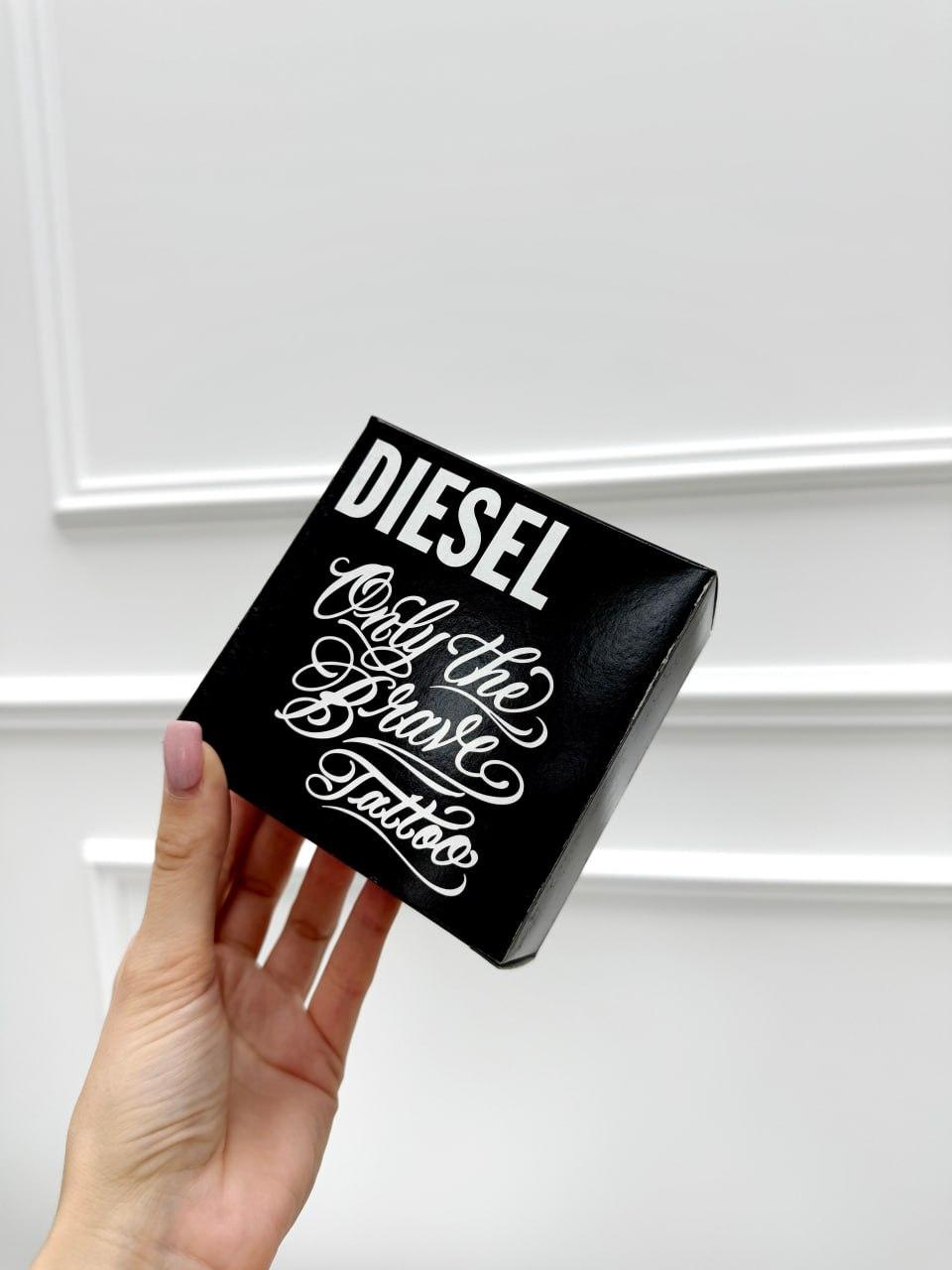 Фірмова подарункова маленька коробка Diesel чорний Дезель для ременя