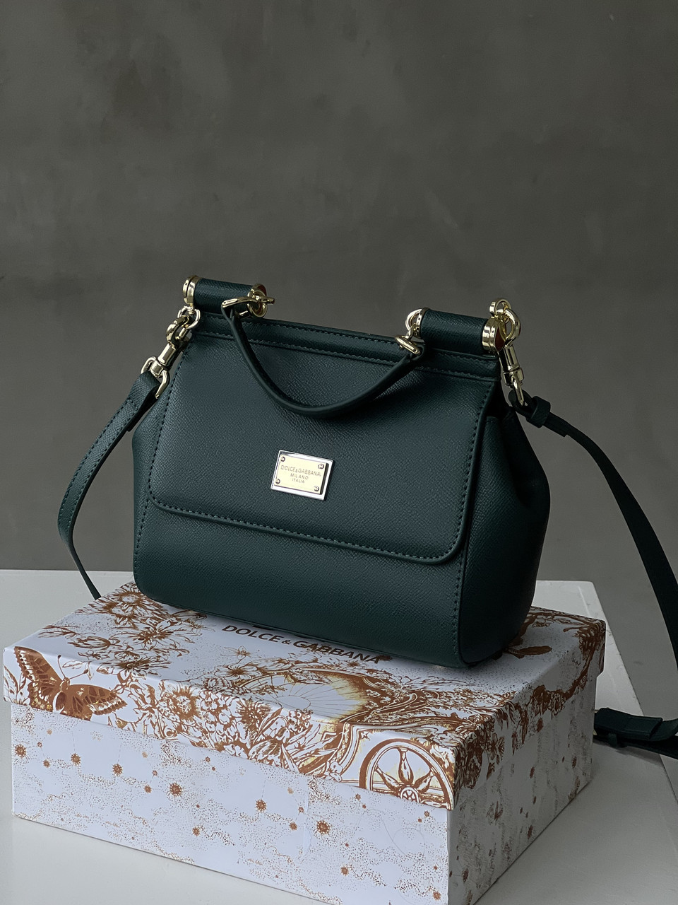 Сумка женская Dolce&Gabbana Sicily с короткой ручкой смарагд Дольче Габбана
