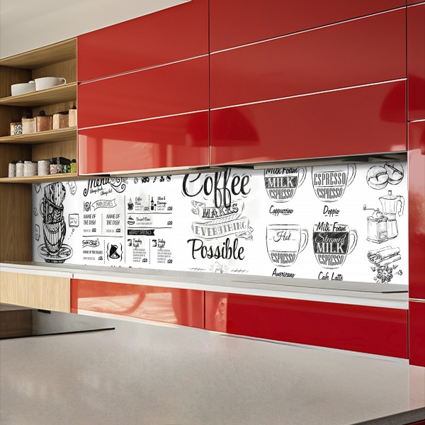 Фото панель універсальна ПЕТ, Самофіксуюча 62 х 205 см (товщина 1,2 мм) газетна палітра кави