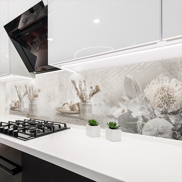 Фото панель універсальна ПЕТ, Самофіксуюча 62 х 205 см (товщина 1,2 мм) пастельна текстура з квітами