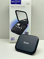 Набір кабелів Hoco U114 Treasure 7in1 Type-C to Type-C/адаптер Micro toT-С/Lightning toT-С/USB toT-С (Чорний), фото 4