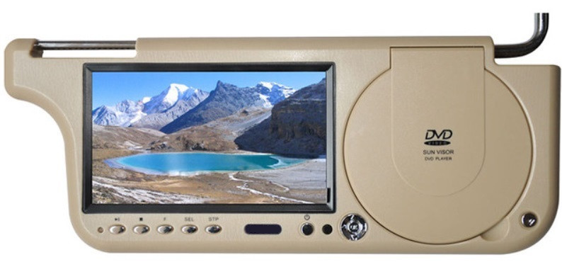 Авто козирок 7" з DVD+USB+SD Бежевий