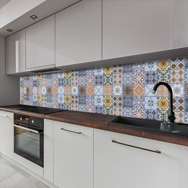 Наклейка на кухонний фартух 60 х 200 см, з захисною ламінацією, орнамент мозаїка
