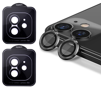 Захисне скло на камеру 2шт CDK для Apple iPhone 12 mini | Lens Metal Ring Eagle Eye (016203) (black)