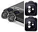 Захисне скло на камеру 2шт CDK для Apple iPhone 12 | Lens Metal Ring Eagle Eye (016203) (black), фото 3
