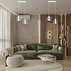 Біла люстра на два фігурні плафони (56-PR101F-2 WH (250)), фото 6