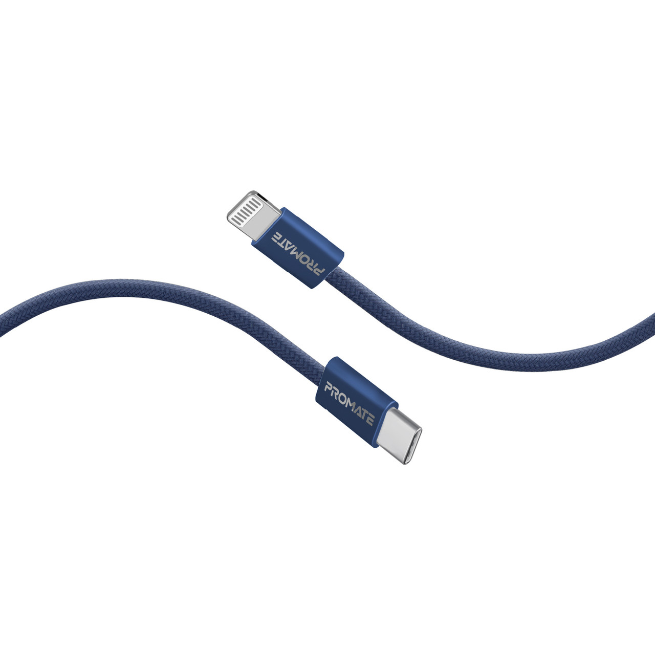 Кабель Promate EcoLine-Ci120 USB Type-C - Lightning (M/M), 3 A, 27 W, 1.2 м, Navy, фото 1