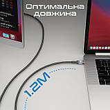 Кабель Promate Lucidline-CC120 USB Type-C - USB Type-C (M/M), 5 A, 100 W, 1.2 м, Black, фото 6