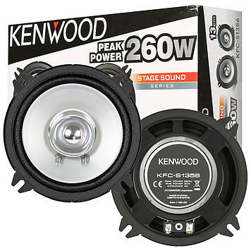 Автомобільна акустика Kenwood KFC-S1356 Круглі коаксіальні динаміки 5.25" 130 мм 13 см комплект 2 штуки