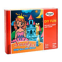 Набор для творчества KEGAO, рисования песком "Девичьи сцены", 24 листа, 12 цветов песка (708-50)