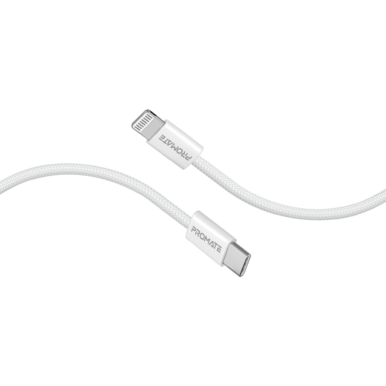 Кабель Promate EcoLine-Ci120 USB Type-C - Lightning (M/M), 3 A, 27 W, 1.2 м, White, фото 1