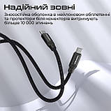Кабель Promate Springy USB Type-C - USB Type-C (M/M), 3 A, 60 W, 1.2 м, Black, фото 5