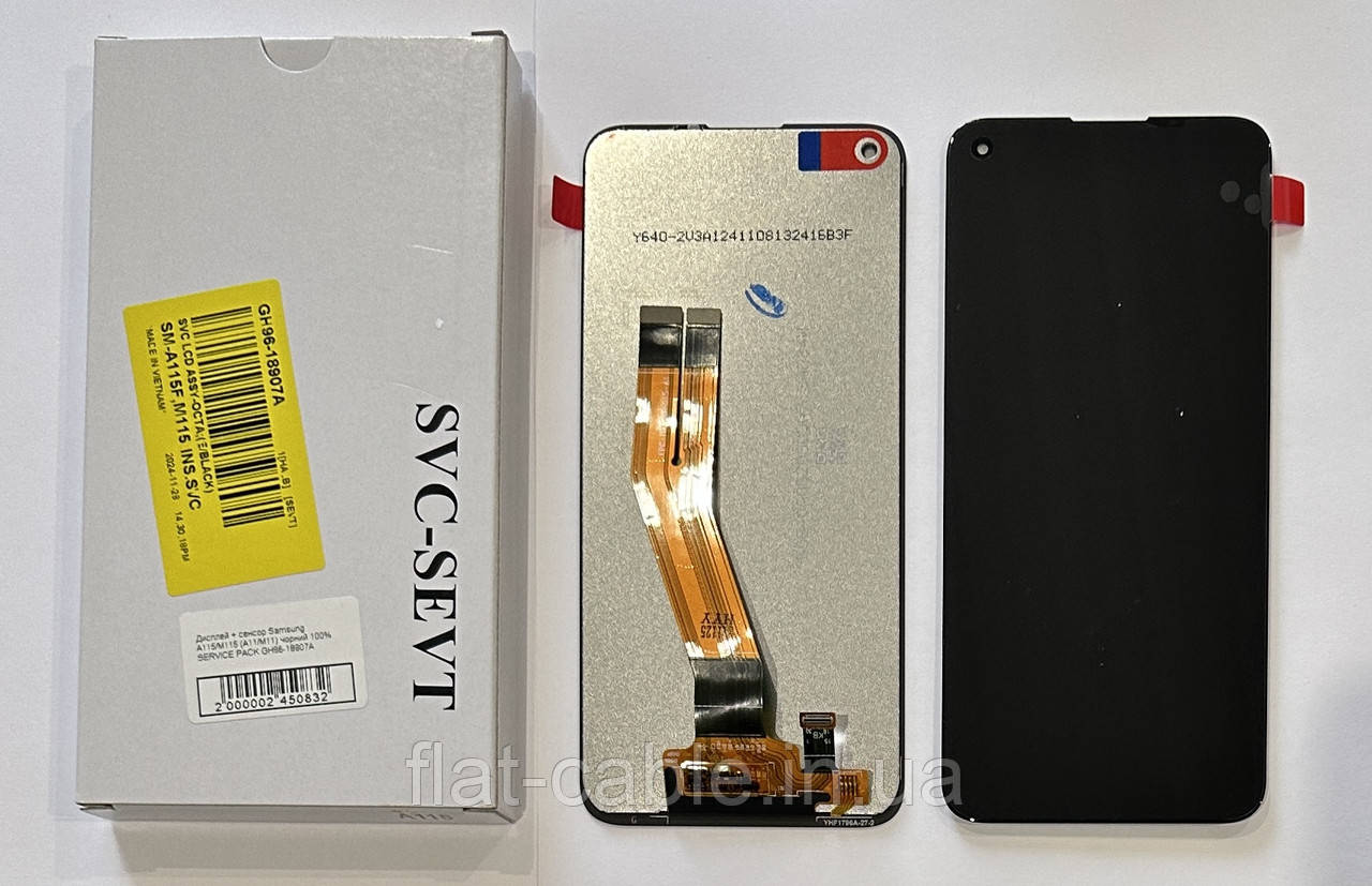 Дисплей + сенсор Samsung A115 Galaxy A11(2020) чорний Оригінал 100% SERVICE PACK GH96-18907A