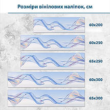 Наклейка на кухонний фартух 60 х 200 см, з захисною ламінацією, витончена та ніжна текстура полотна, фото 3