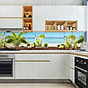 Наклейка на кухонний фартух 60 х 200 см, з захисною ламінацією, тропічна насолода, фото 6