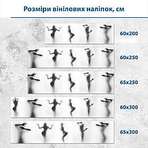 Наклейка на кухонний фартух 60 х 200 см, з захисною ламінацією, жіночі силуети, фото 3