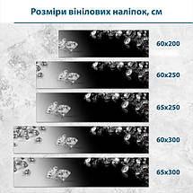 Наклейка на кухонний фартух 60 х 200 см, з захисною ламінацією, дорогоцінні каміння, фото 3