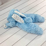 Комбінезон Зайчик для новонароджених, блакитне хутро травичка, фото 4