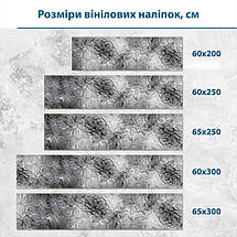 Наклейка на кухонний фартух 60 х 200 см, з захисною ламінацією, морозна текстура скла, фото 3