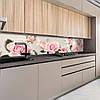 Наклейка на кухонний фартух 60 х 200 см, з захисною ламінацією, ніжно-рожеві троянди, фото 7