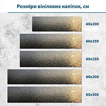 Наклейка на кухонний фартух 60 х 200 см, з захисною ламінацією, текстура з краплями води на сірому фоні, фото 3