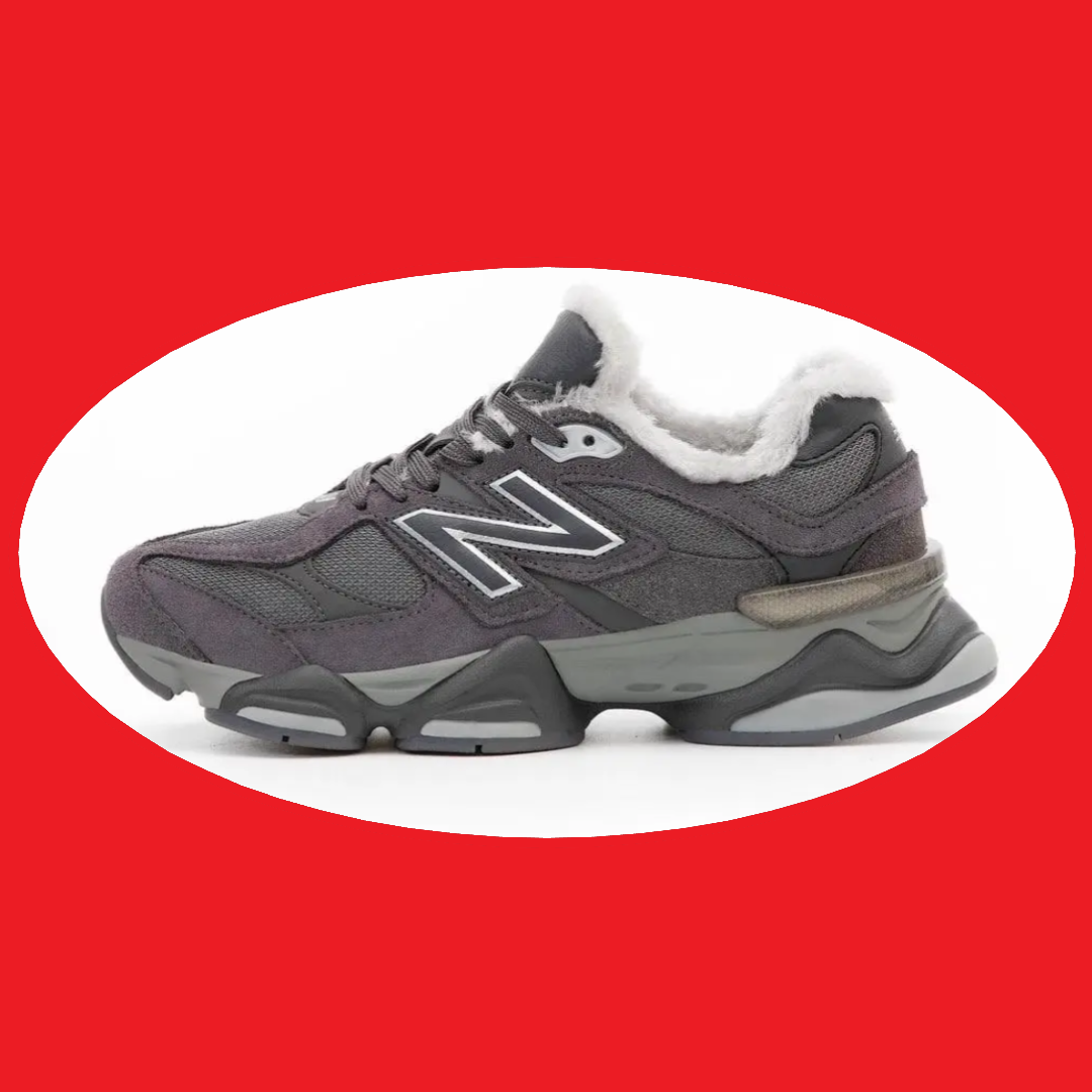 Зимові Чоловічі Кросівки New Balance 9060 Winter Dark Grey / Нью Беланс 9060 Темно Сірі (Хутро)
