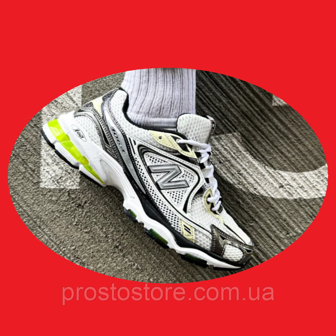 Чоловічі Кросівки New Balance 1064 White Silver Yellow / Нью Беланс 1064 Білі із Сріблястим та Жовтим, фото 1