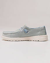 Мокасини текстильні Hodaki 21001 36 світло-блакитні, фото 4