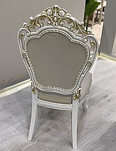 Стул престижний класичний білий із золотою патиною Астра, фото 4