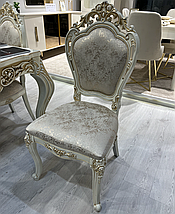 Стул престижний класичний білий із золотою патиною Астра, фото 2