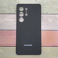 Оригінальний чохол для Samsung Galaxy S25 Ultra чорний, матовий, Soft Touch, з мікрофіброю